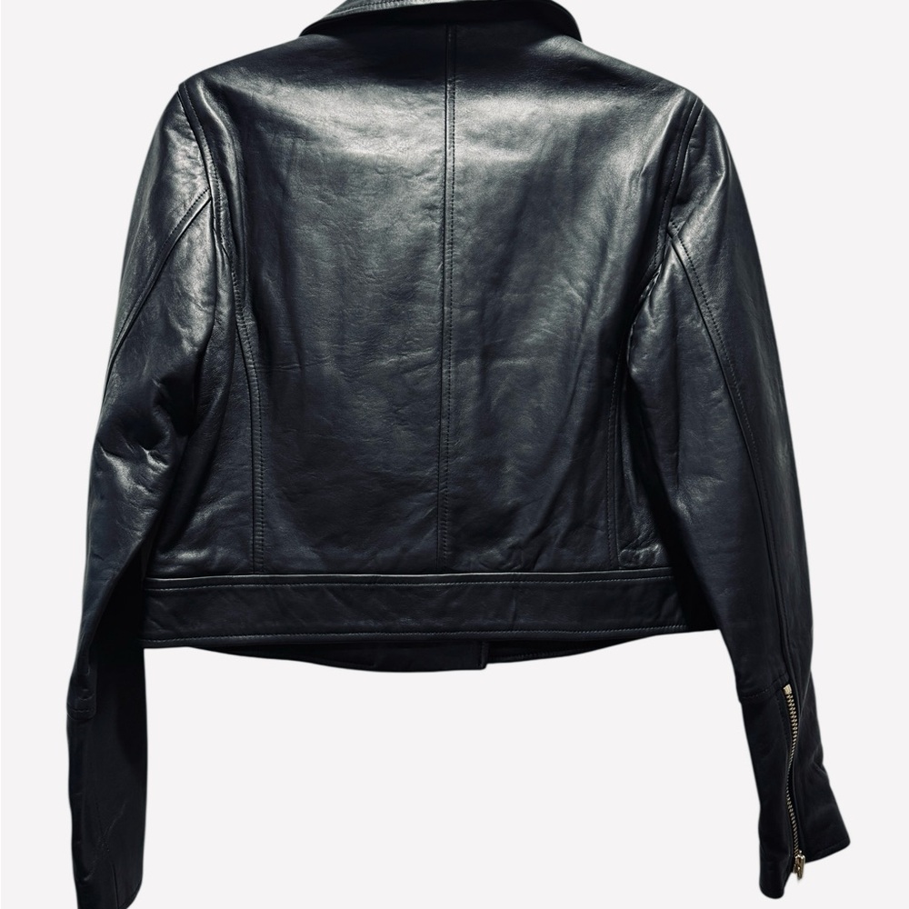 NWT L’Agence Black Medium 100% Lamb Leather Onna Biker Jacket $1395msrp - Picture 9 of 10